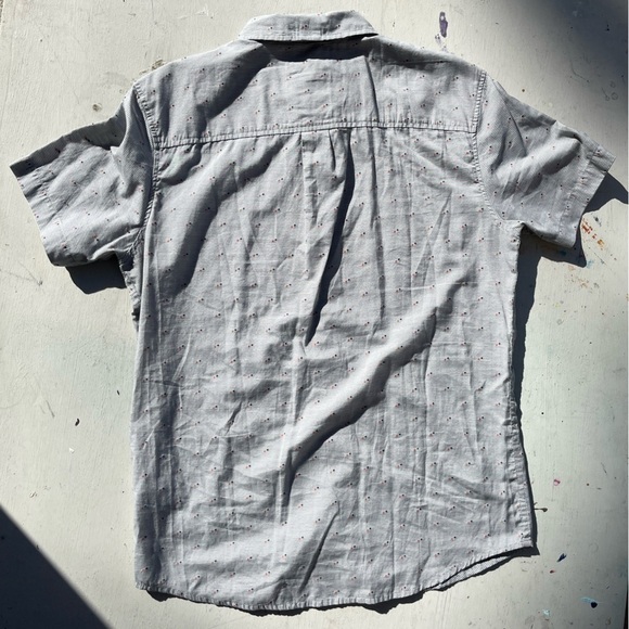 Men's PrAna Button-Down Shirt Multicolor Geometric M Cotton Hippy BOHO City Sun - Picture 8 of 12